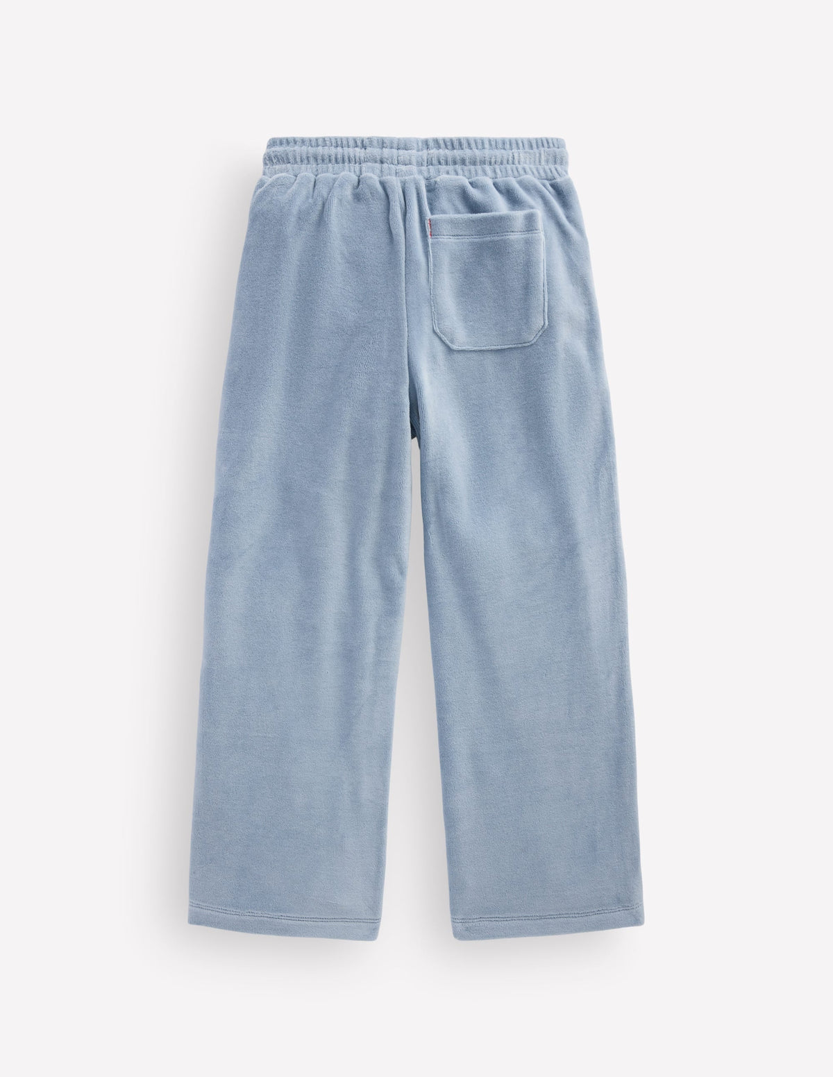 Velour Wide Leg Joggers-French Blue
