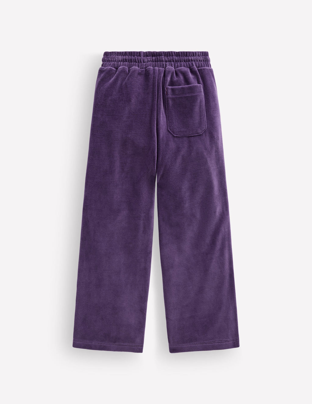 Velour Wide Leg Joggers-Mystic Purple