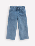 Draw Cord Trousers-Blue Aura