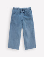 Draw Cord Trousers-Blue Aura
