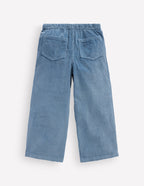 Draw Cord Trousers-Blue Aura