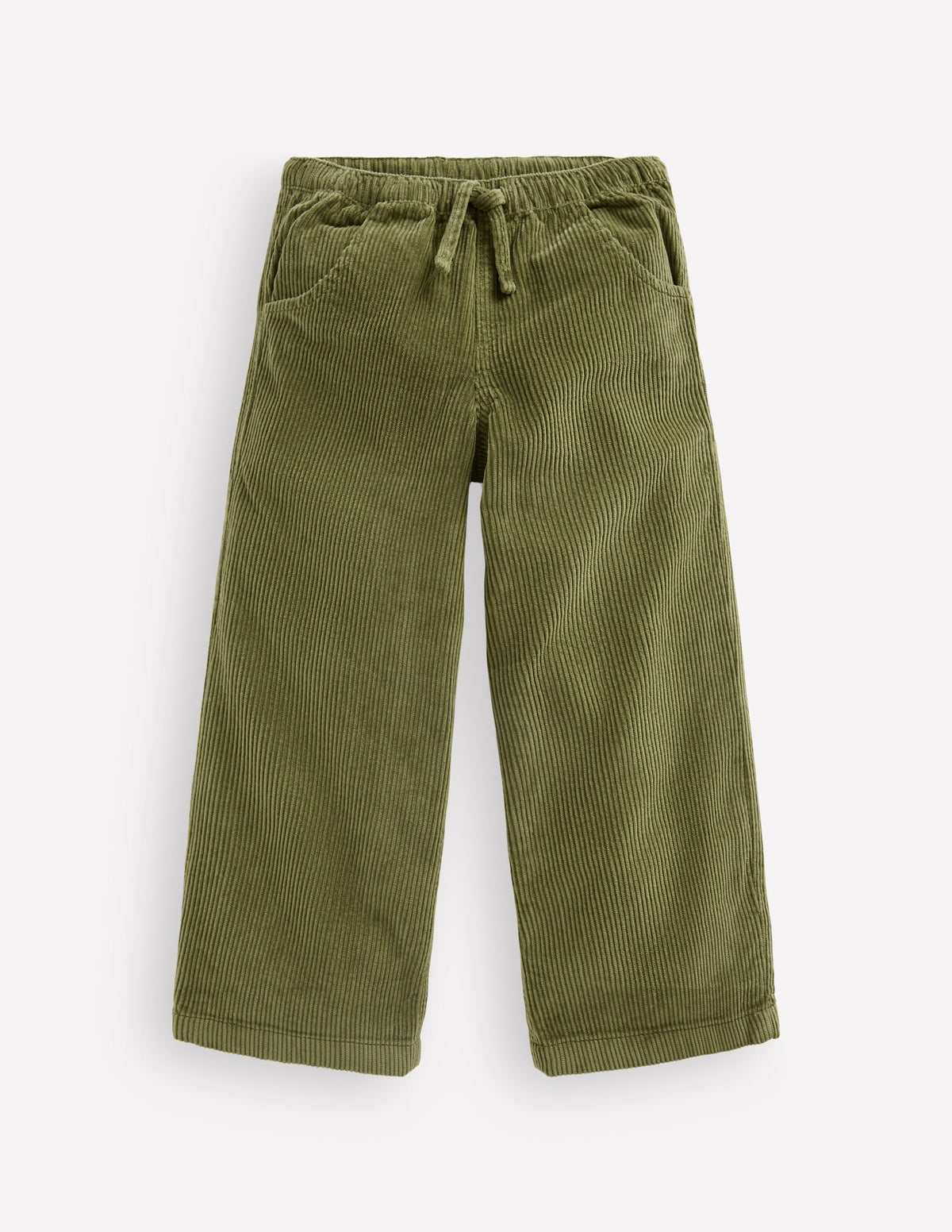 Draw Cord Trousers-Olive Cord
