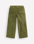 Draw Cord Trousers-Olive Cord