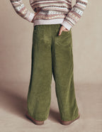 Draw Cord Trousers-Olive Cord