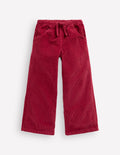 Draw Cord Trousers-Crimson Red Cord