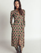 Honor Column Jersey Midi Dress-Duffle Bag, Geo Parade