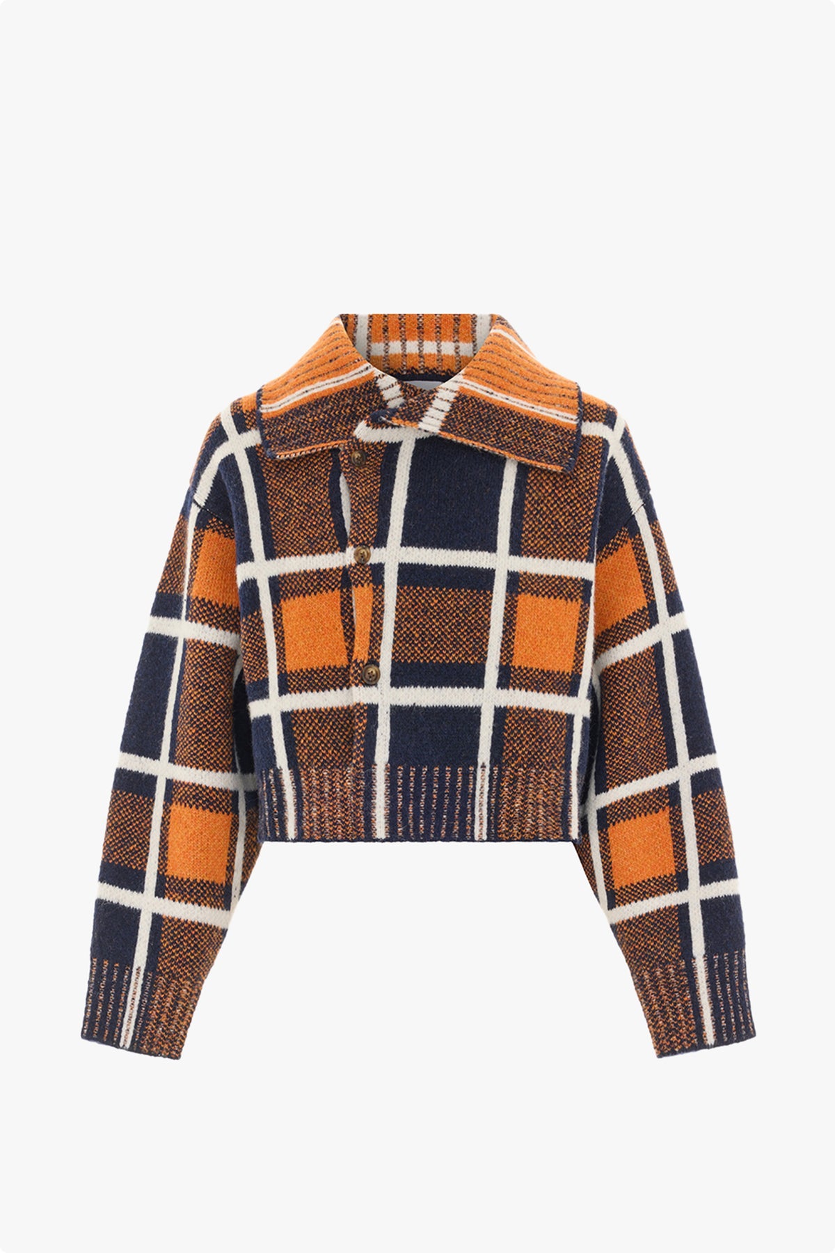 Carmen Check Knit Cardigan
