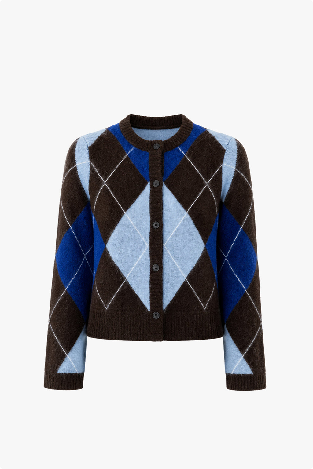 Deana Knitted Argyle Cardigan