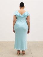 Adina Midaxi Dress Curve - Seaspray Blue