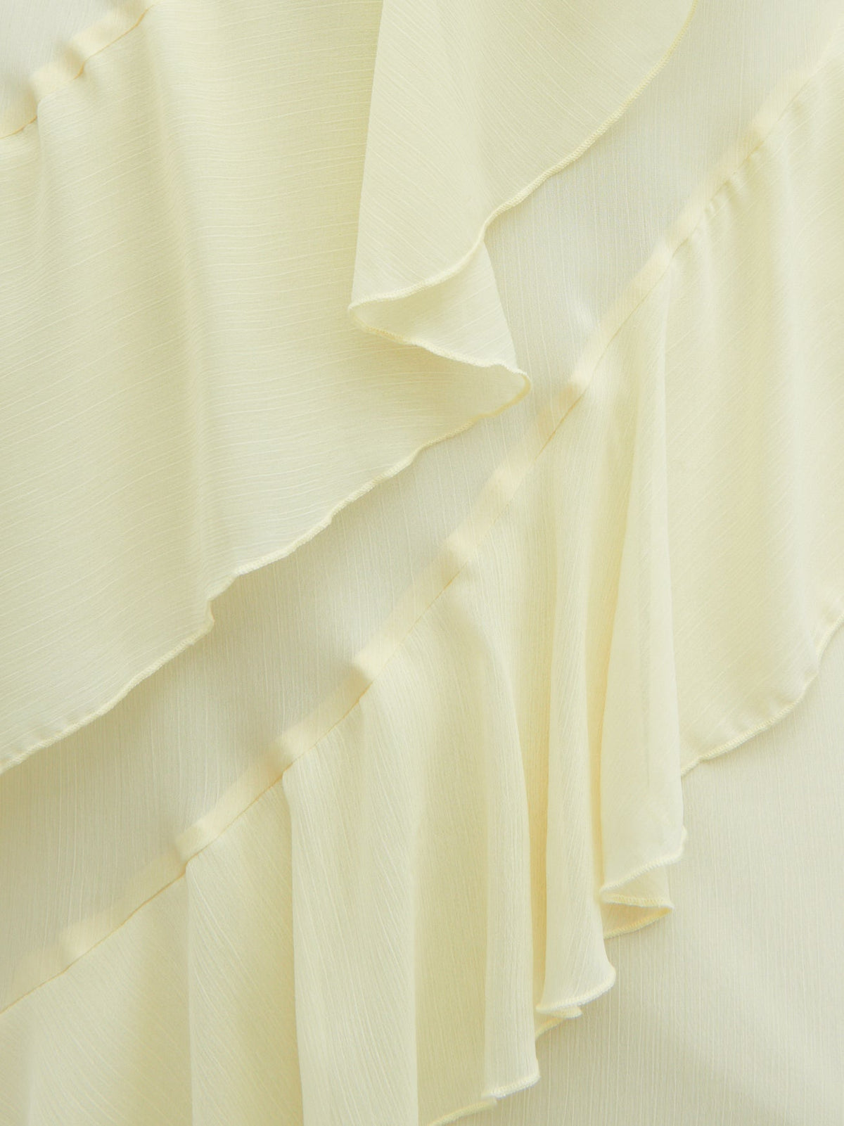 Aria Halterneck Ruffle Midaxi Dress Curve - Lemon