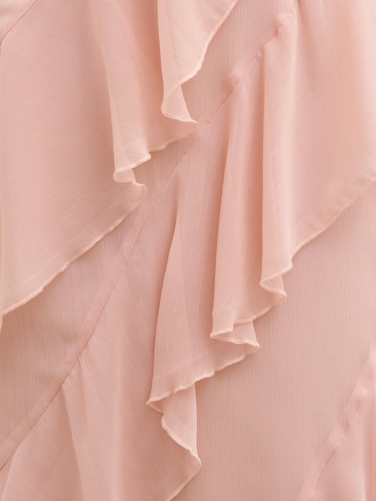 Aria Halterneck Ruffle Midaxi Dress - Dusty Rose