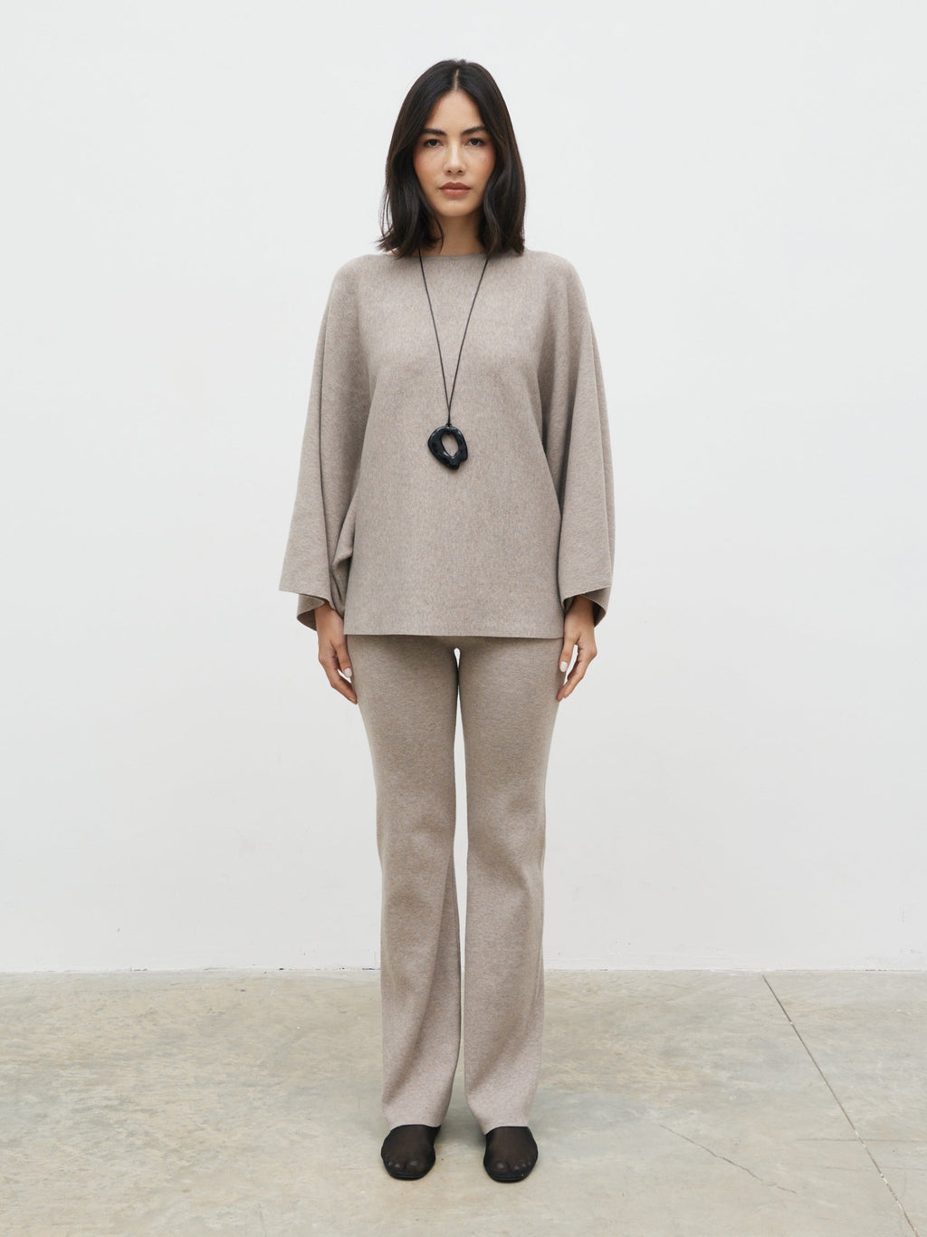 Aurelie Knit Trousers - Dark Taupe