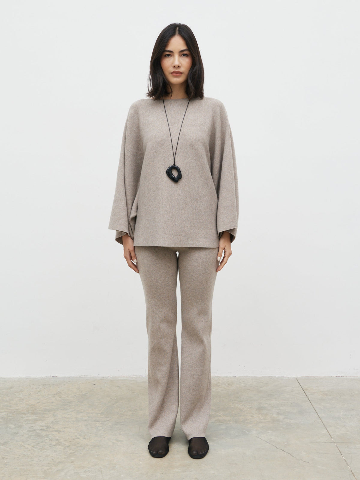Aurelie Knit Trousers - Dark Taupe
