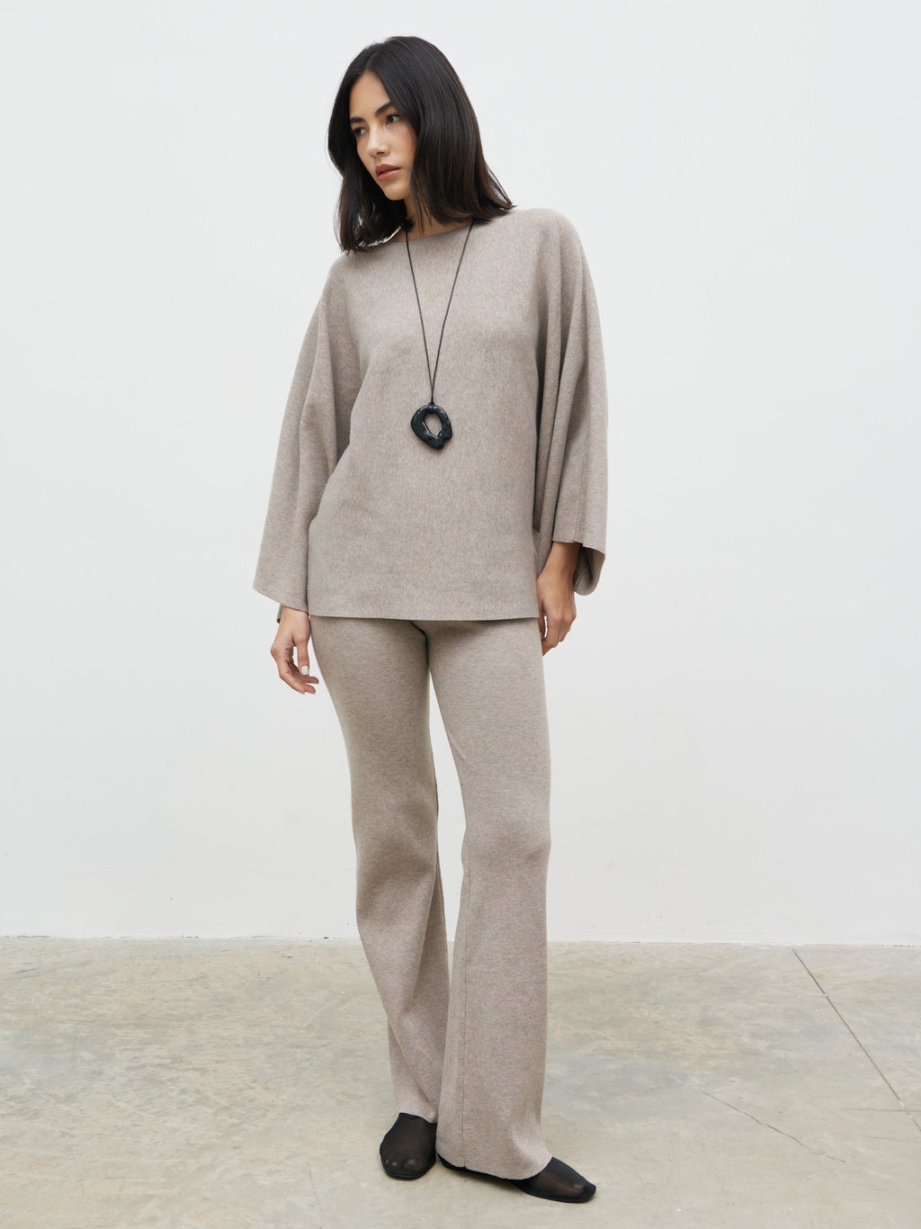 Aurelie Knit Trousers - Dark Taupe