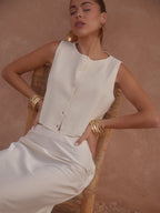 Breya Maxi Skirt - Oyster