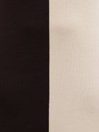 Berkley Contrast Knit Maxi Dress Curve - Beige and Chocolate Brown