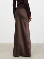 Breya Maxi Skirt - Chocolate Brown