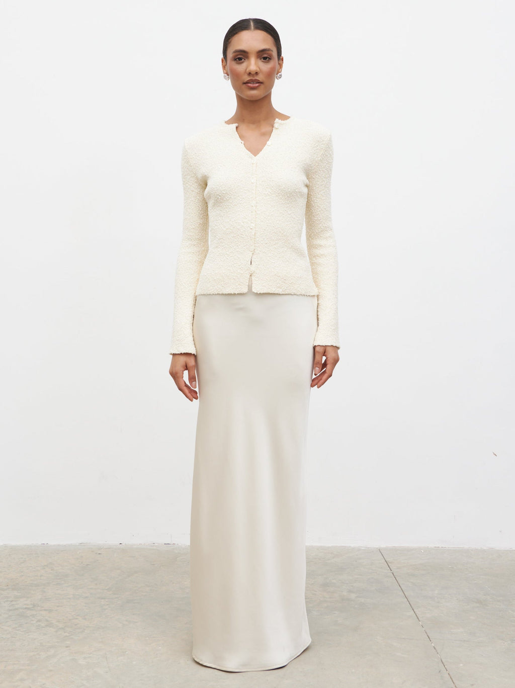 Breya Maxi Skirt - Oyster