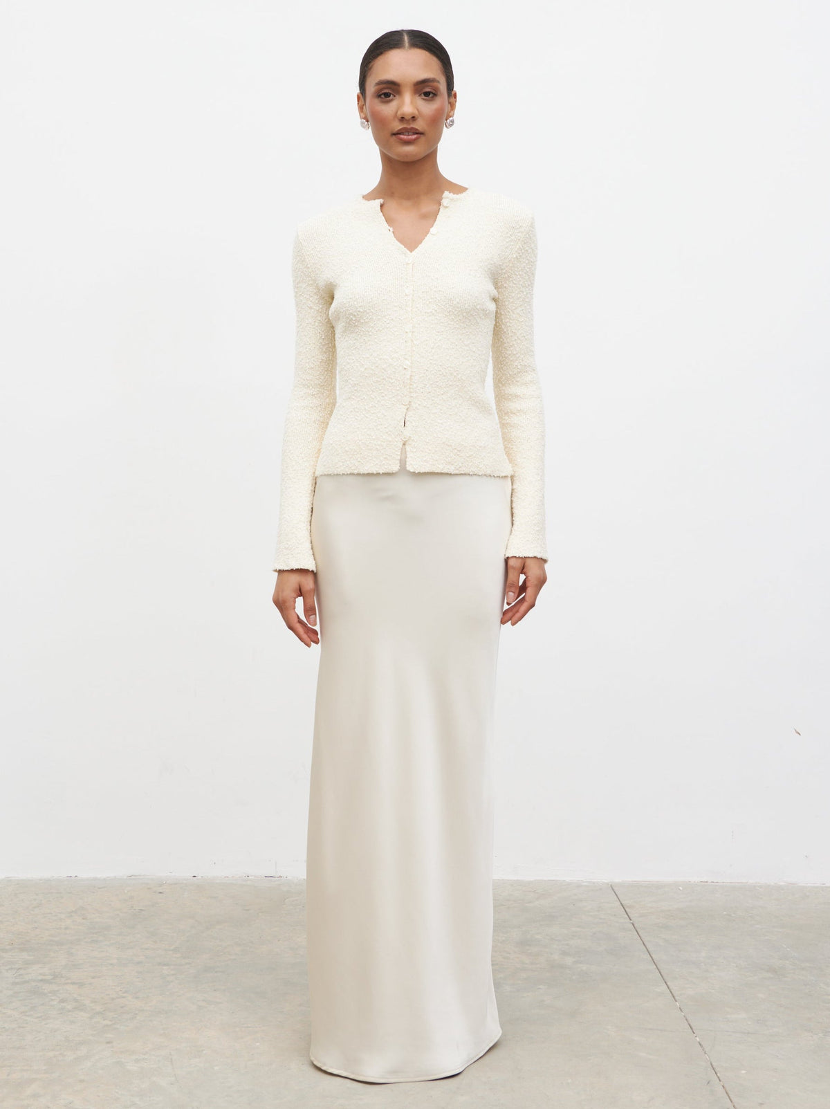Breya Maxi Skirt - Oyster