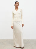 Breya Maxi Skirt - Oyster
