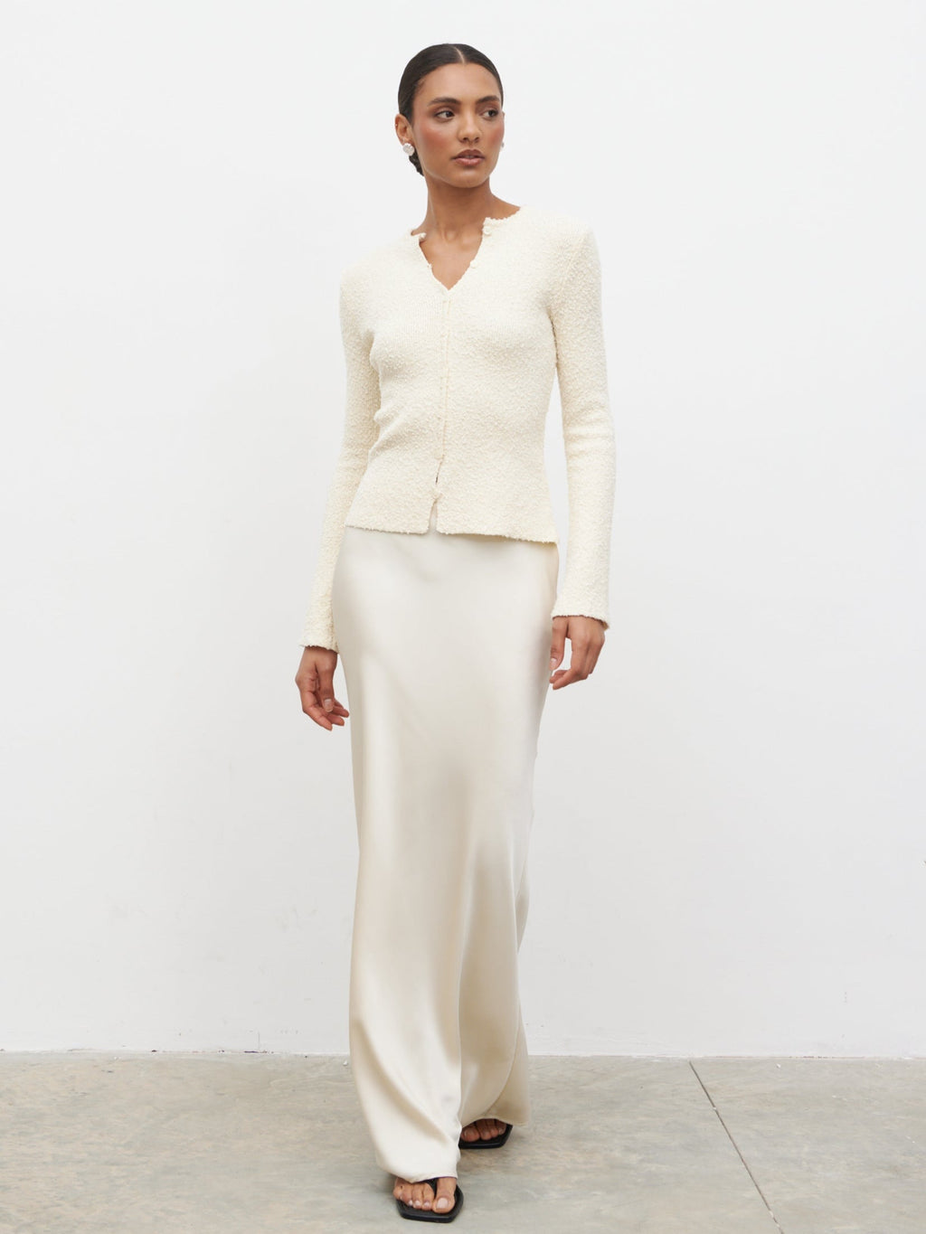 Breya Maxi Skirt - Oyster