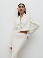 Breya Satin Midaxi Skirt - Oyster