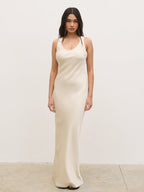 Breya Sleeveless Slip Maxi Dress - Oyster