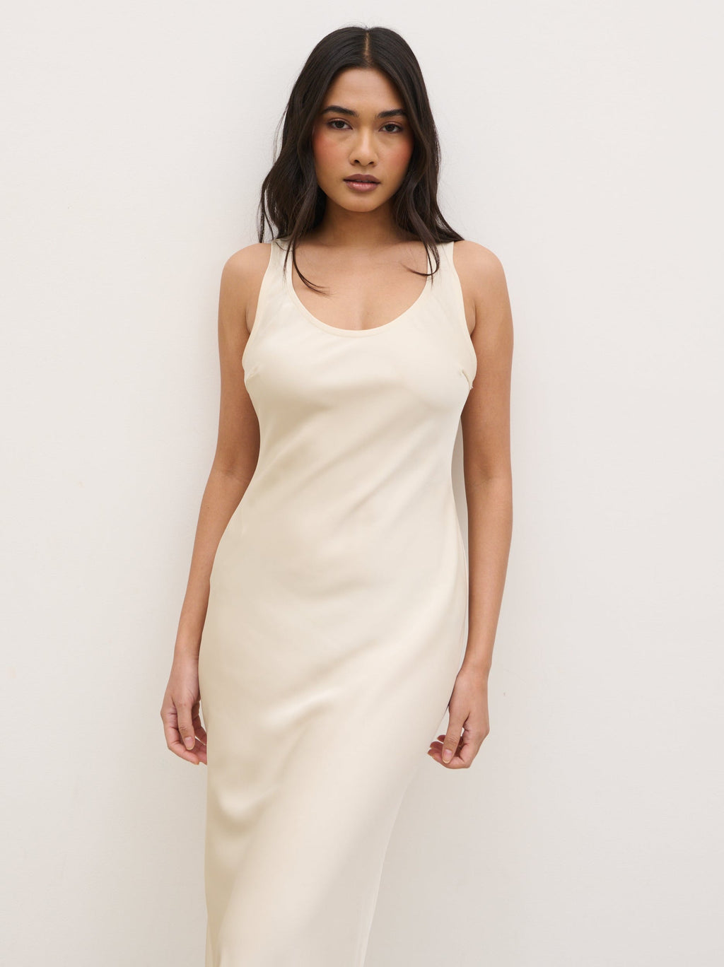 Breya Sleeveless Slip Maxi Dress - Oyster