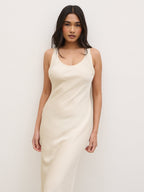 Breya Sleeveless Slip Maxi Dress - Oyster