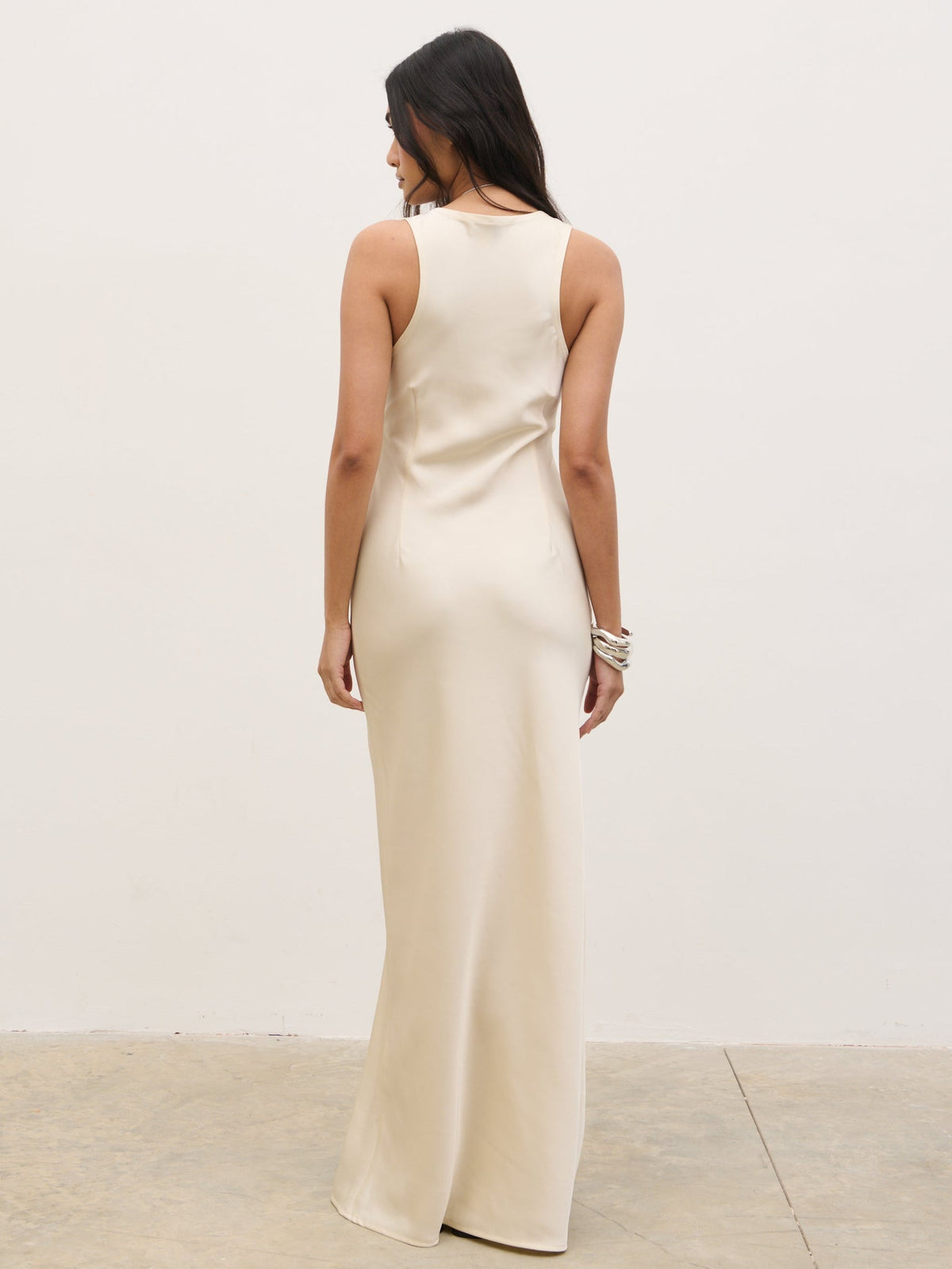 Breya Sleeveless Slip Maxi Dress - Oyster
