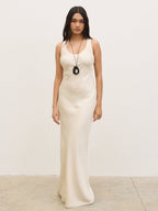 Breya Sleeveless Slip Maxi Dress - Oyster