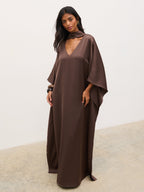 Briarlee Kimono Maxi Dress - Chocolate Brown