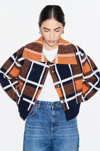 Carmen Check Knit Cardigan