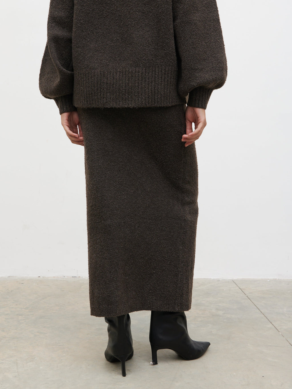 Camille Midaxi Knit Skirt - Bark