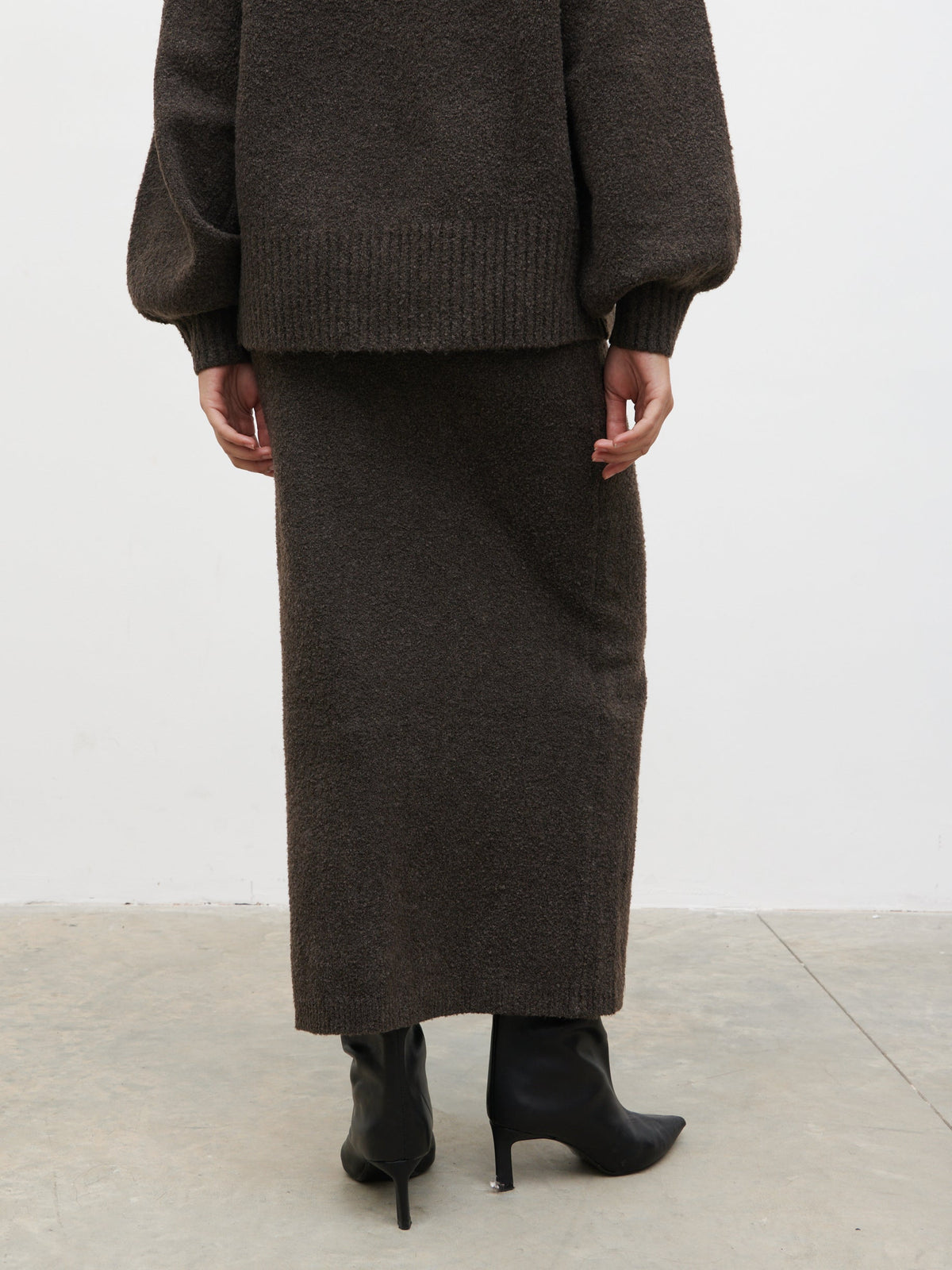 Camille Midaxi Knit Skirt - Bark