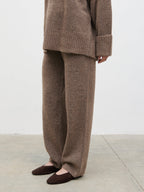 Camille Borg Drawstring Trousers - Mocha