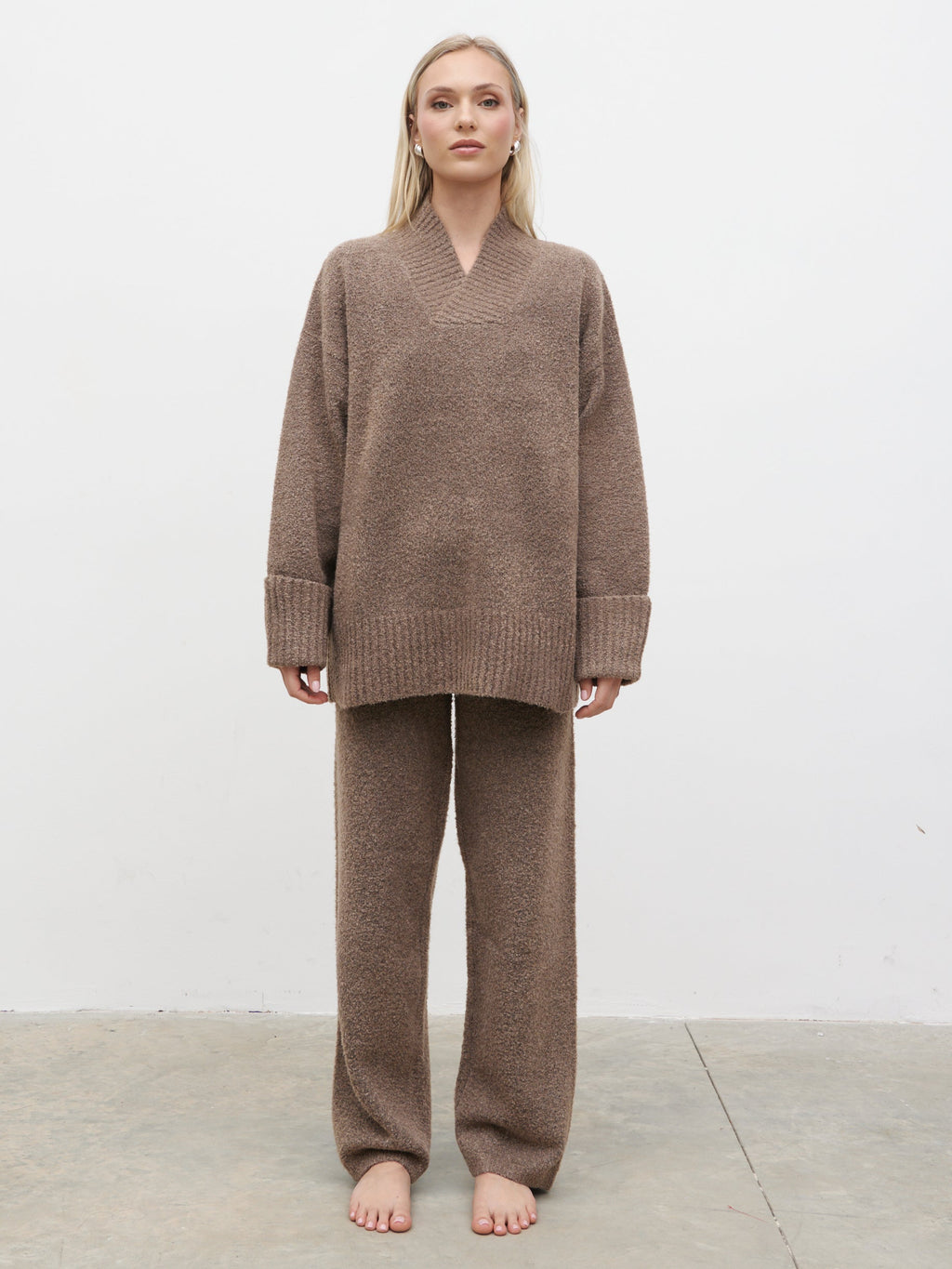 Camille Borg Drawstring Trousers - Mocha