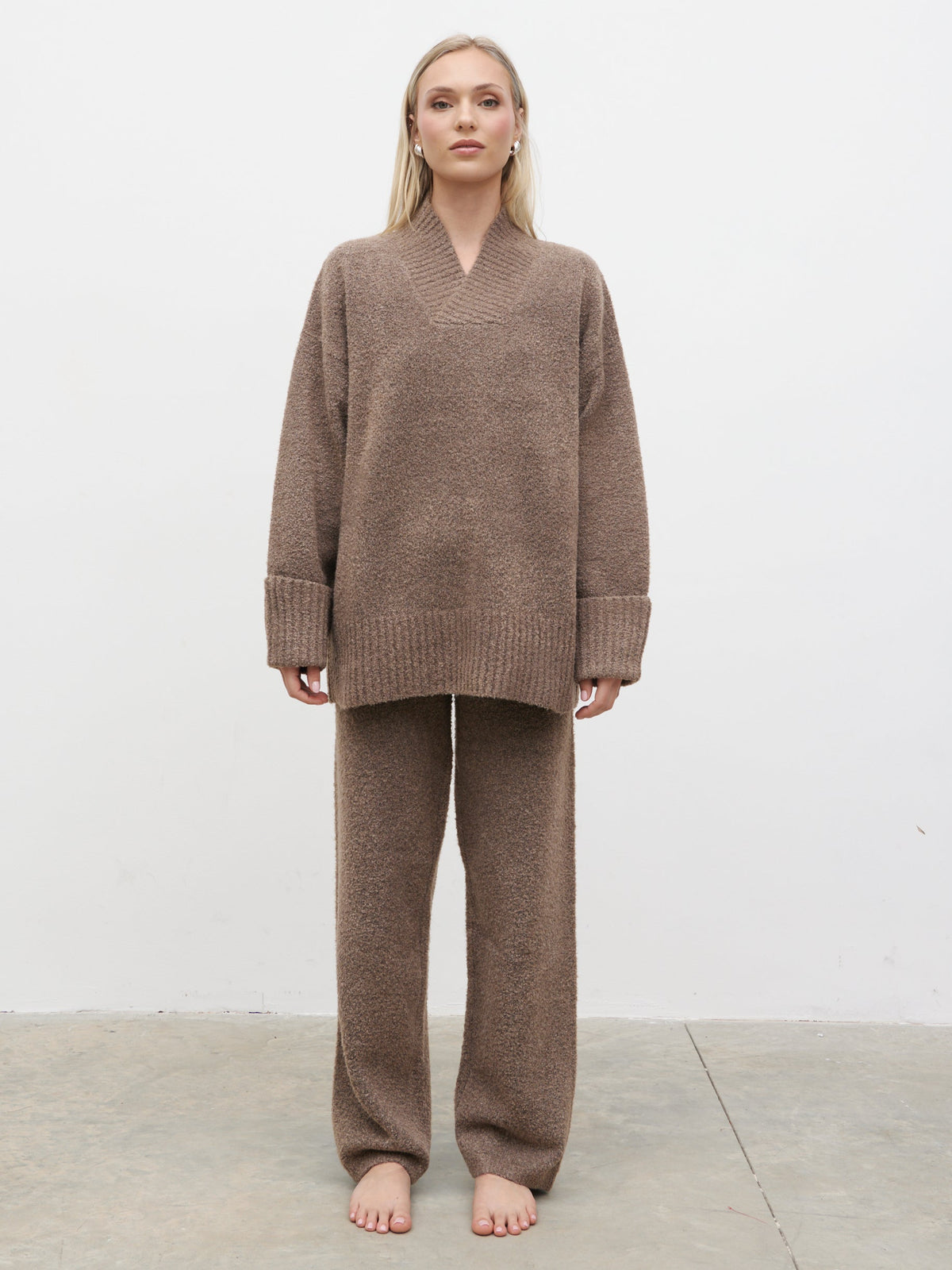 Camille Borg Drawstring Trousers - Mocha