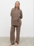 Camille Borg Drawstring Trousers - Mocha