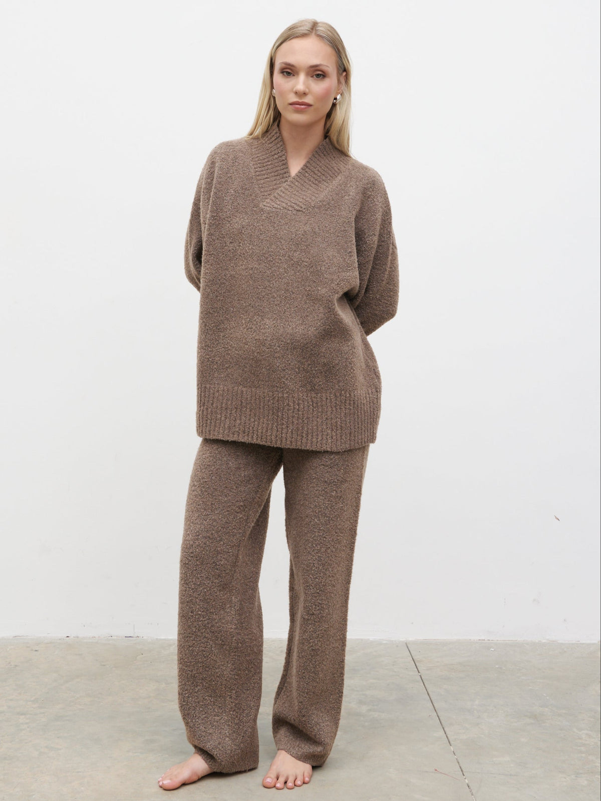 Camille Borg Drawstring Trousers - Mocha