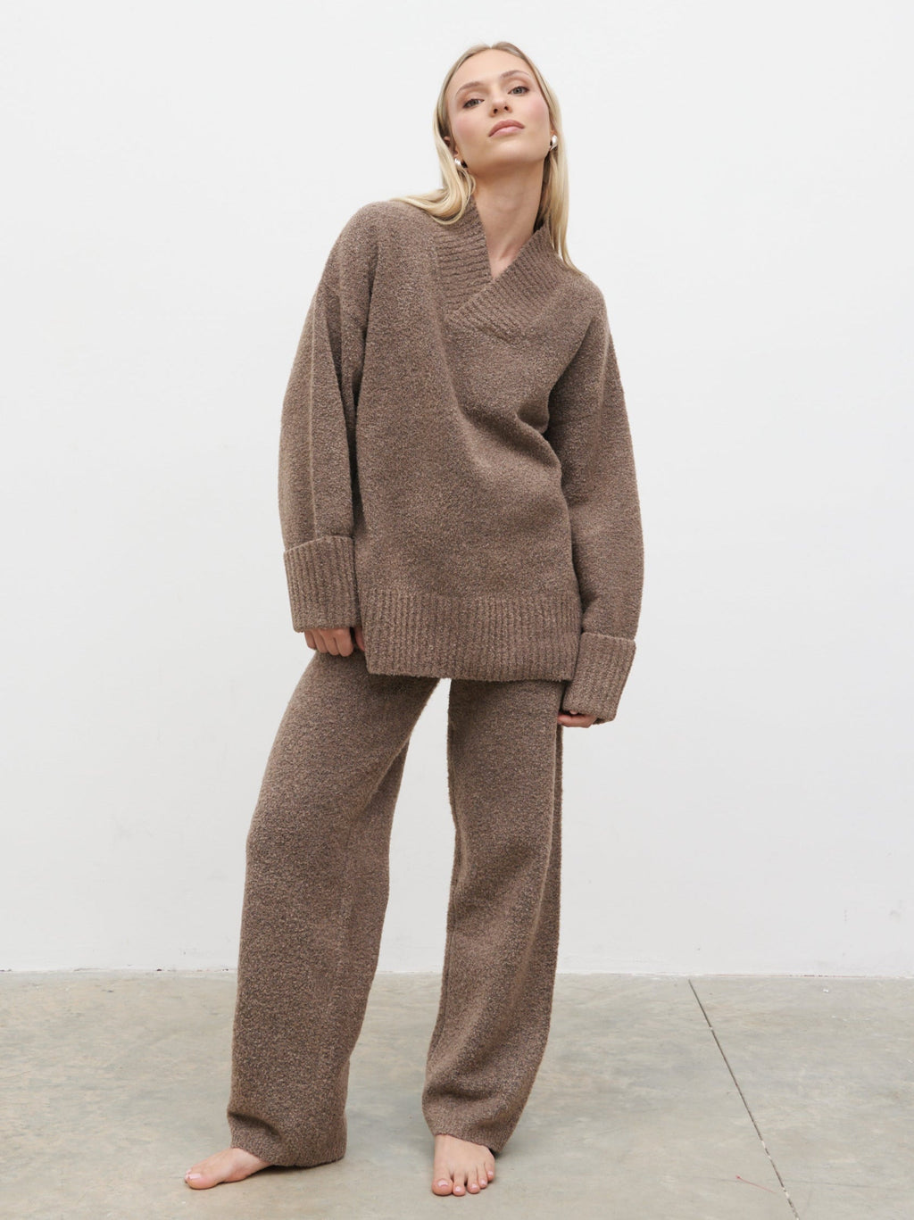 Camille Borg Drawstring Trousers - Mocha