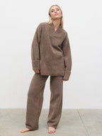 Camille Borg Drawstring Trousers - Mocha