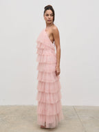 Carri Tulle Maxi Dress - Peony Pink