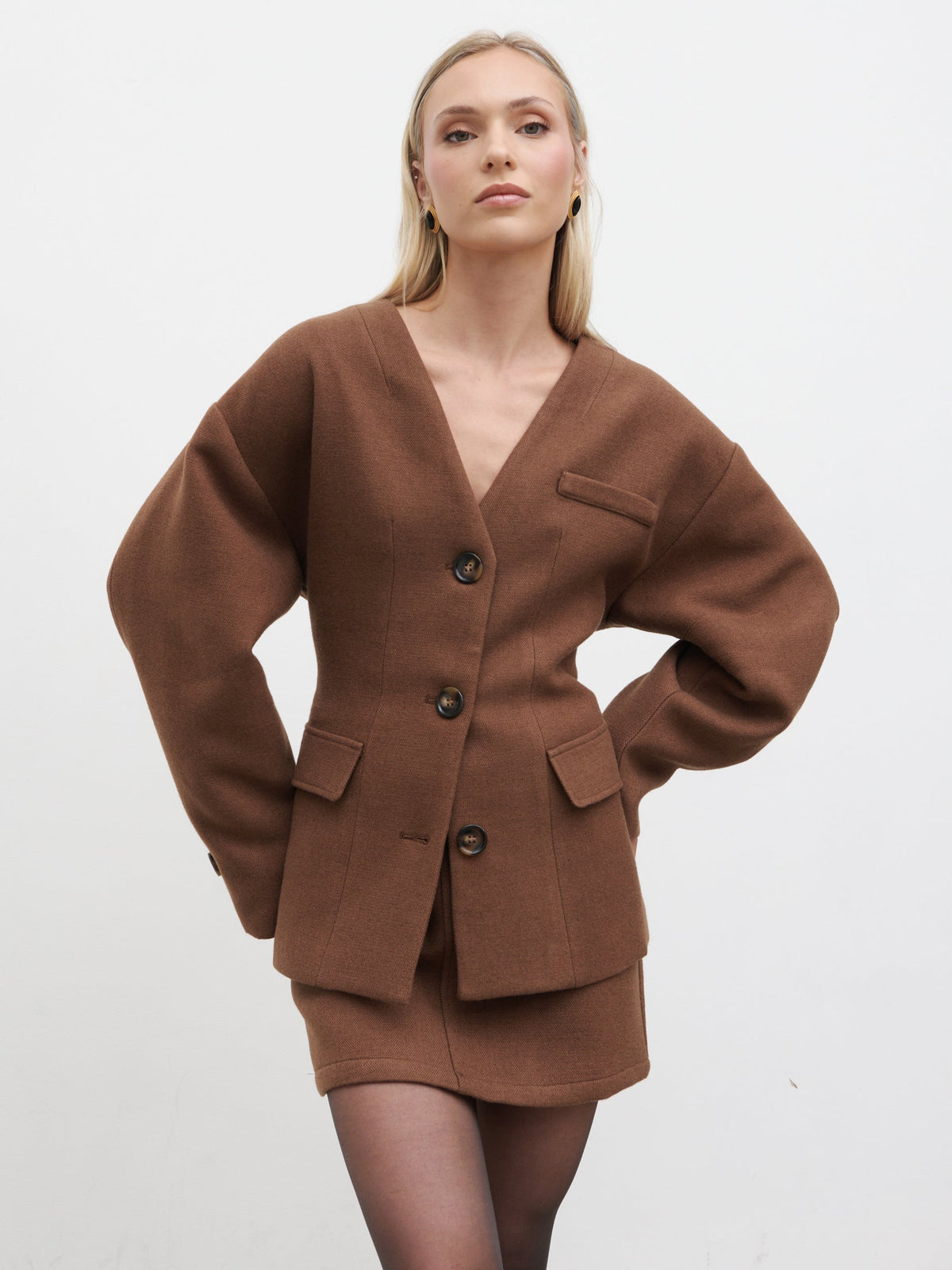 Colby Mini Skirt - Brown