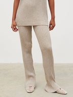Dionne Knit Trousers - Taupe Marl