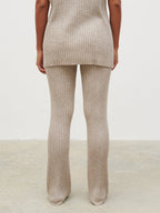 Dionne Knit Trousers - Taupe Marl