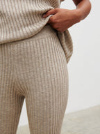 Dionne Knit Trousers - Taupe Marl