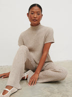 Dionne Knit Trousers - Taupe Marl