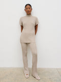Dionne Knit Trousers - Taupe Marl