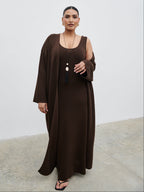 Dora Maxi Dress Curve - Chocolate Brown